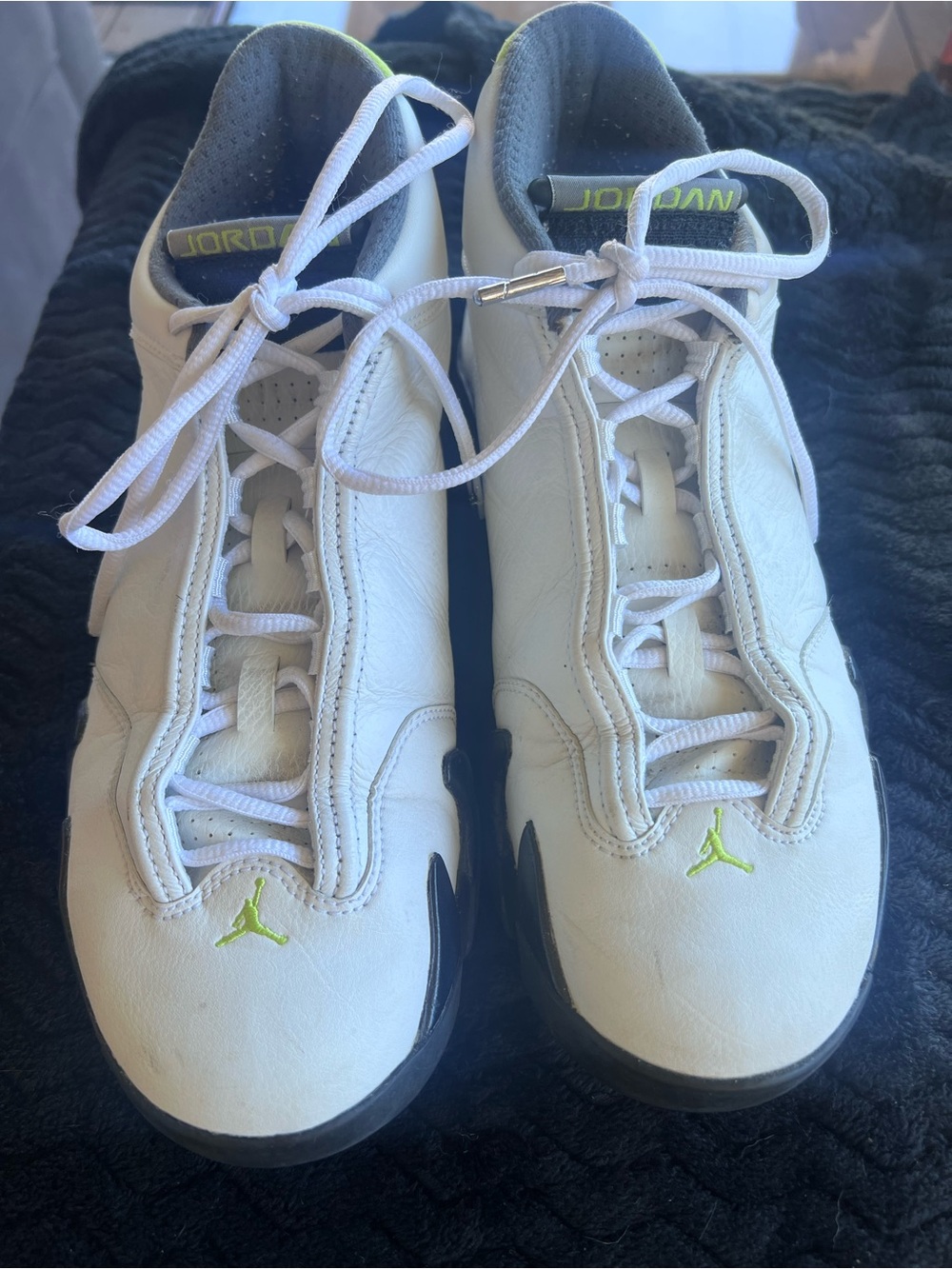 Air Jordan Retro White Black Men’s Basketball Shoe SAMPLE Size 9 - Picture 8 of 14